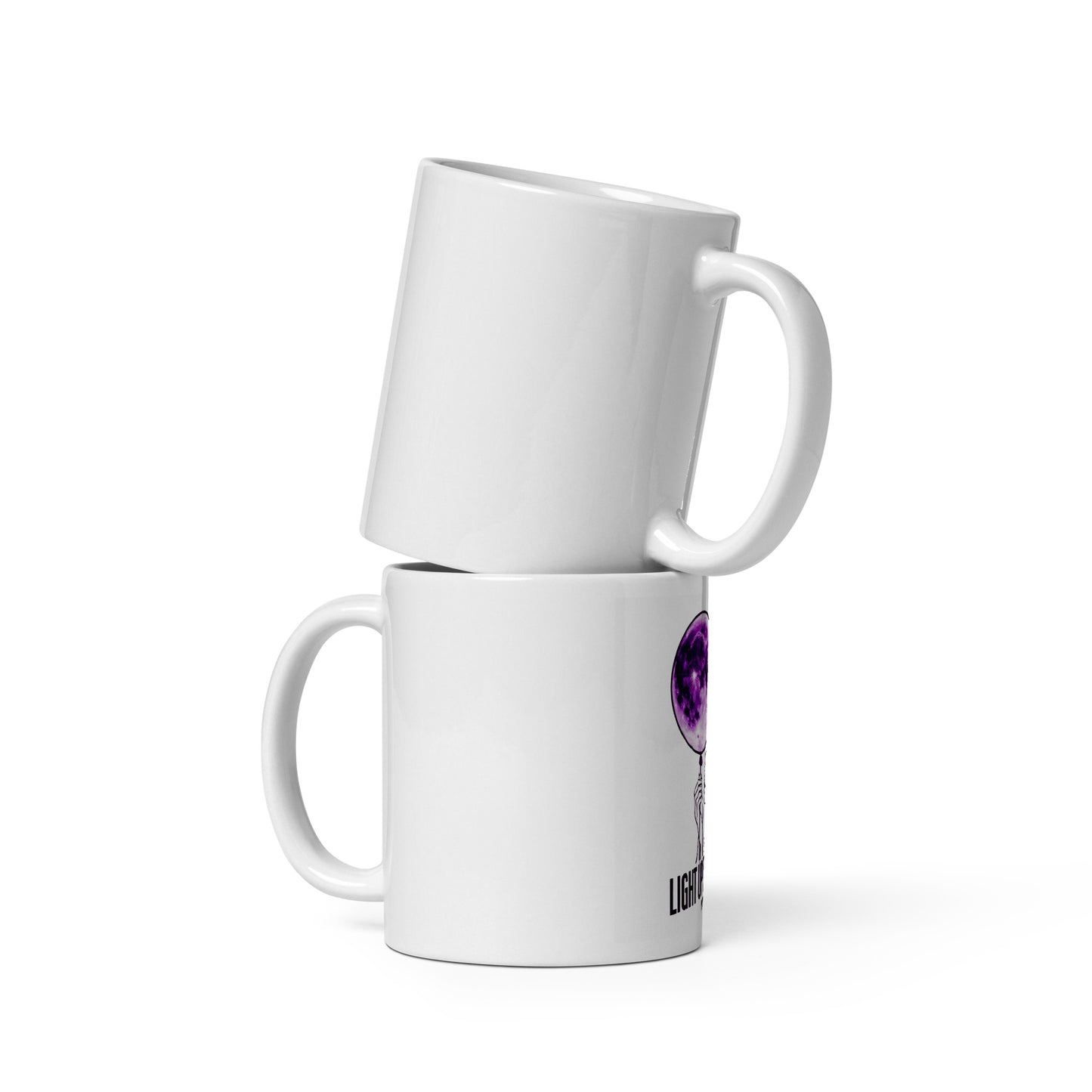 White glossy mug